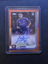 2025 Topps Chrome MLS Luis Muriel Orange Refractor /25 Auto Orlando FC