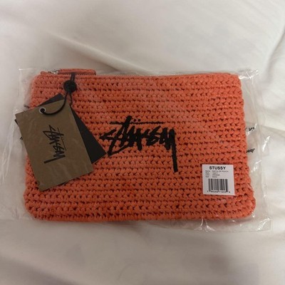 Stussy Raffia Woven Zip Pouch 25SS Beachy Minimalism Compact
