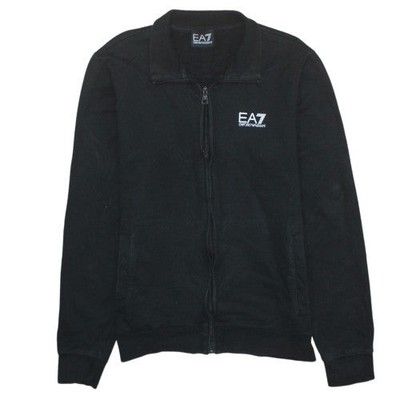 Emporio Armani EA7 Herren Sweatshirt Schwarz Full Zip Größe M