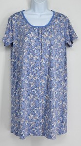 women's supima cotton short sleeve knee length nightgown dress Women's Petite Cotton Short Sleeve Midcalf Nightgown - Lands' End - Red