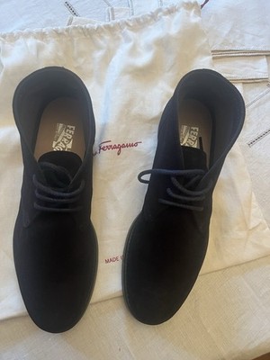 Mens Salvatore Ferragamo Black‎ Suede Dress Shoes Chukka Ankle Boots Size 7.5 D SALVATORE FERRAGAMO Size 11.5 Black Leather Chukka Boots  main image 4