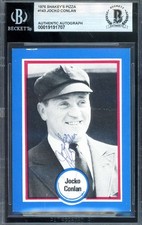 Jocko Conlan Beckett BAS Signed 1976 Shakey's Pizza Autograph