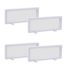 4 PCS Jewelry Floating Display Case with Stand Base Transparents 3D Floating ...