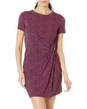 Michael Kors Micro Giraffe Twist Short Sleeve Mini Dress Size M L74914 Womens