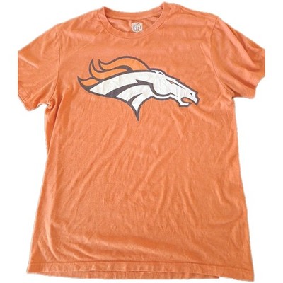 Denver Broncos NFL Team Apparel Orange Logo Graphic T Shirt Mens Medium Football