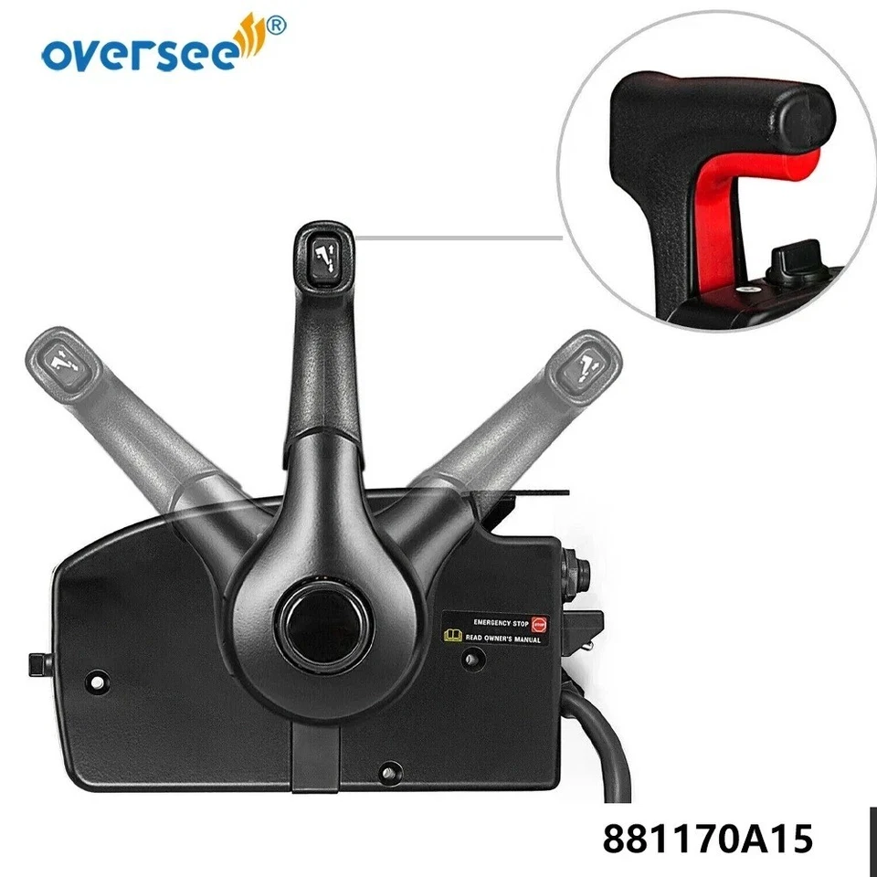 881170A15 Outboard Remote Control Box For Mercury Side Mount Trim & Tilt 8 Pin - Image 2 of 4