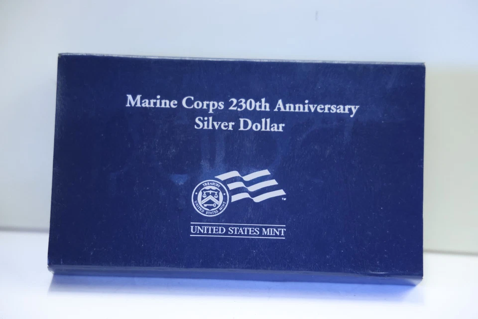 2005 Marine Corps Commemorative UNC Silver Dollar US Mint With Box & COA OGP - Image 4 of 4
