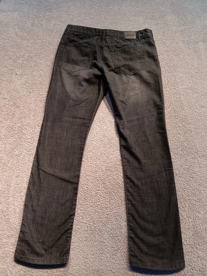 Pantalones de mezclilla de lujo informales de diseñador Givenchy para hombre ajustados negros grises talla 32 Foto 2 de 4