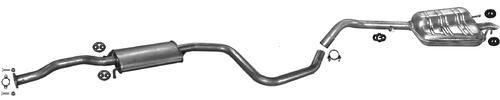 FORD ESCORT 1.8 105/115HP 1995-2001 Silencer Exhaust System+