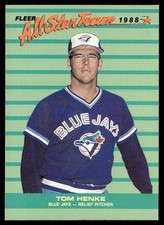 1988 Fleer All-Stars Tom Henke Toronto Blue Jays #2