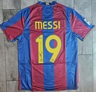 Lionel Messi FC Barcelona Signed Auto 2007/08 #19 Soccer Jersey Beckett BAS COA