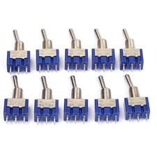 10PCS SPDT Mini Toggle Switch 2 Pin 2 Position On/Off Micro Toggle Switch 6A ...