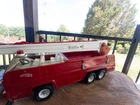 Vintage 1970’s Tonka 25" Metal Fire Truck with Swivel & Extension Ladder # 13200
