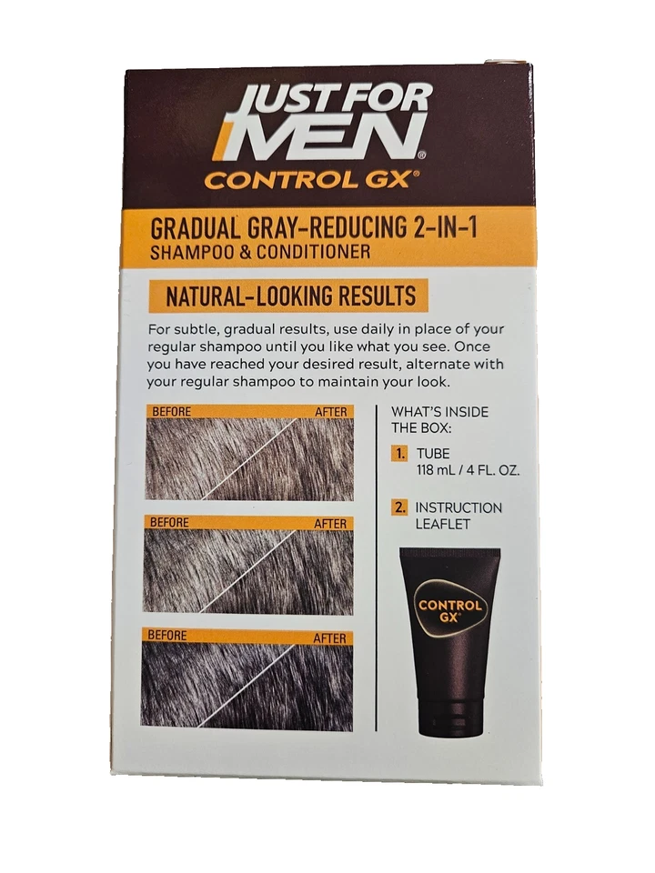 Just For Men CONTROL GX Grey Reducing 2in1 4oz ( 3 pack )   NEW  LOOK! - Image 2 of 3