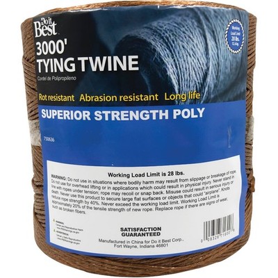 Do it Best 5/64 In. x 3000 Ft. Brown Polypropylene Tying Twine 750636 Pack of 6