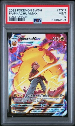 2022 Pokemon SWSH Full Art Pikachu Vmax Lost Origin Trainer Gallery #TG17 PSA 9
