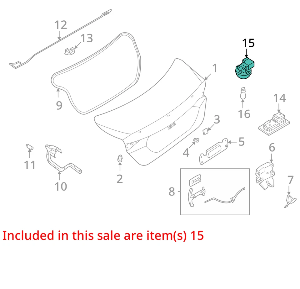 26470-60U0E T/LID LAMP INNER (2 PIECES) FIT FOR NISSAN B14 - Image 3 of 4