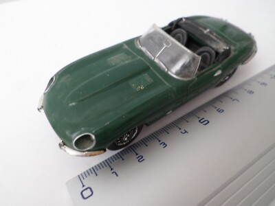 Ancien Jouet Voiture Jaguar Cabriolet - Vert Anglais - Tôle - 1959