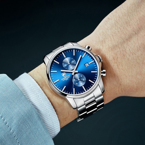 CHEETAH Watch Luxury Stainless Steel Sports Watch Men Casual Quartz Watches - Picture 4 of 4
