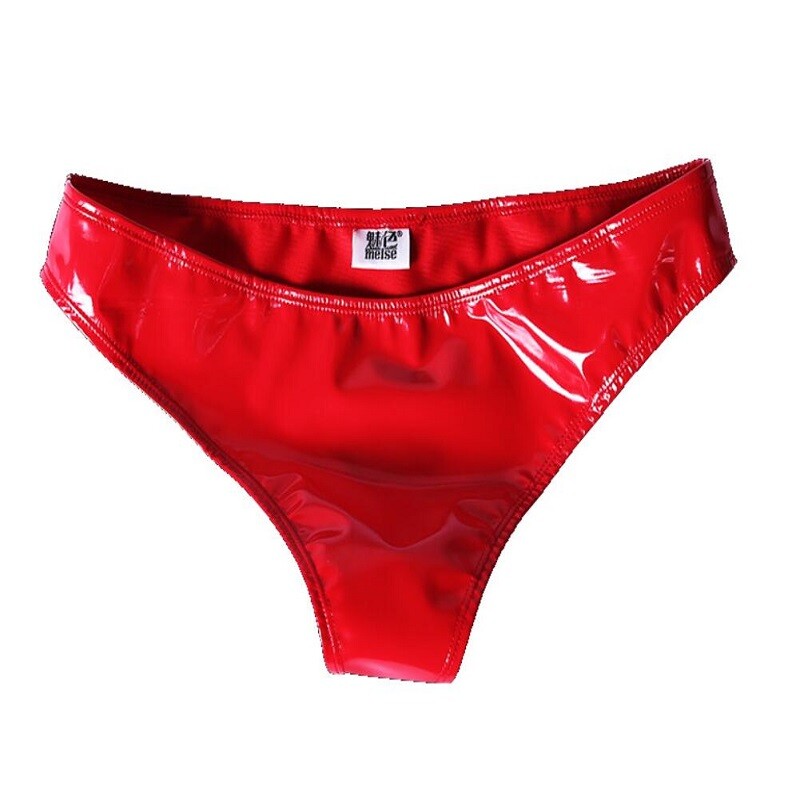 Slip Uomo Effetto Latex – Nero, In Elasthanne, Vita Bassa, Look Wet, Per Notte O Intimo