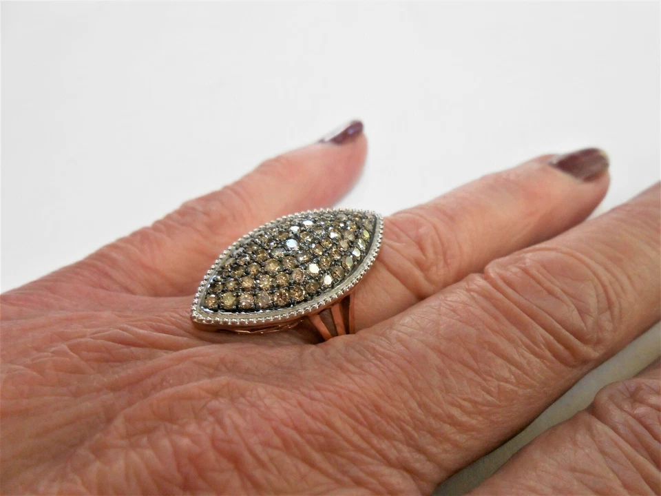 Fancy Champagne/Cognac Diamond Ring, size 8, 1.75 cts - Image 3 of 4