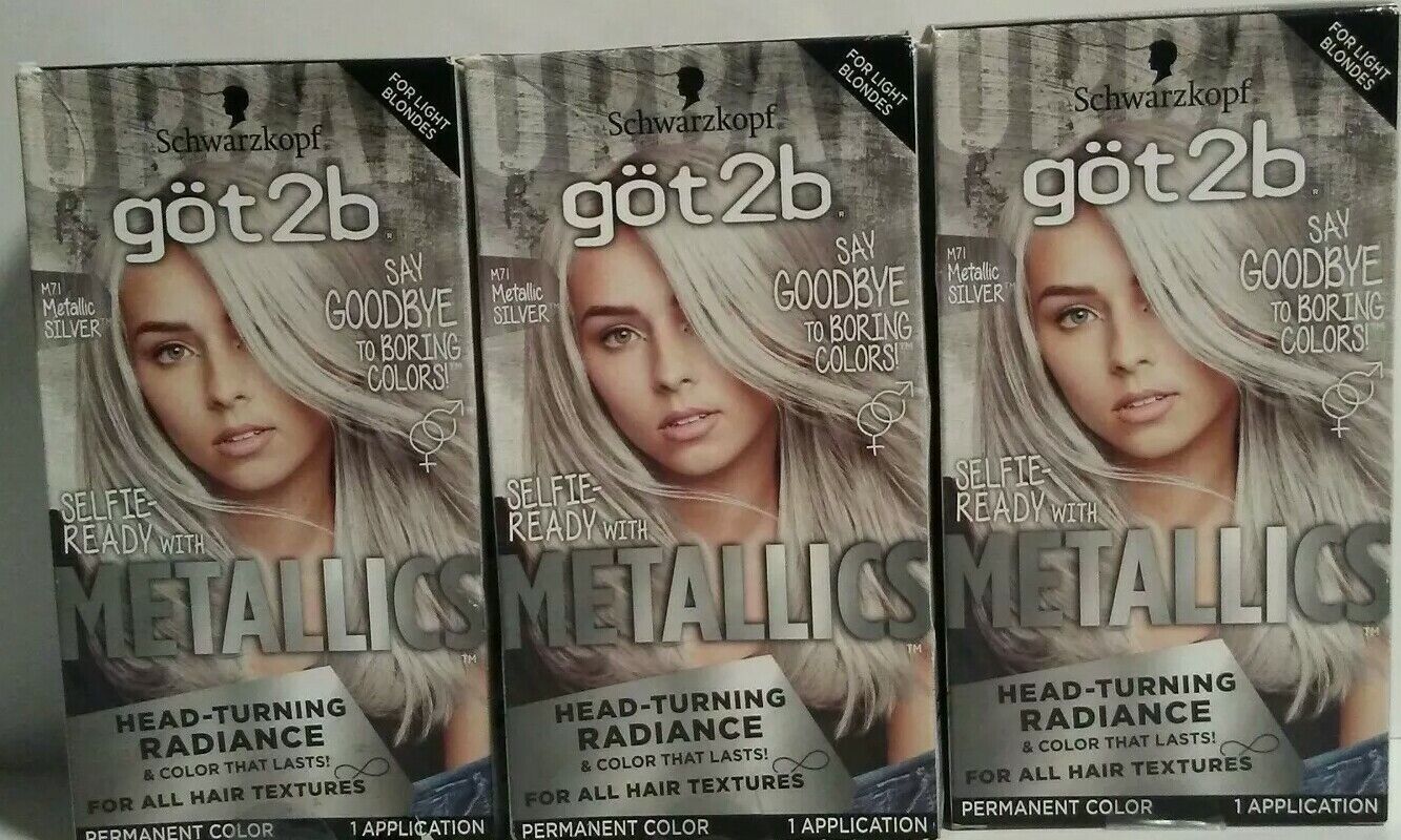 3 Schwarzkopf Got2B Metallics Permanent Hair Color #M69 Amethyst Chrome  52336915633 | Ebay