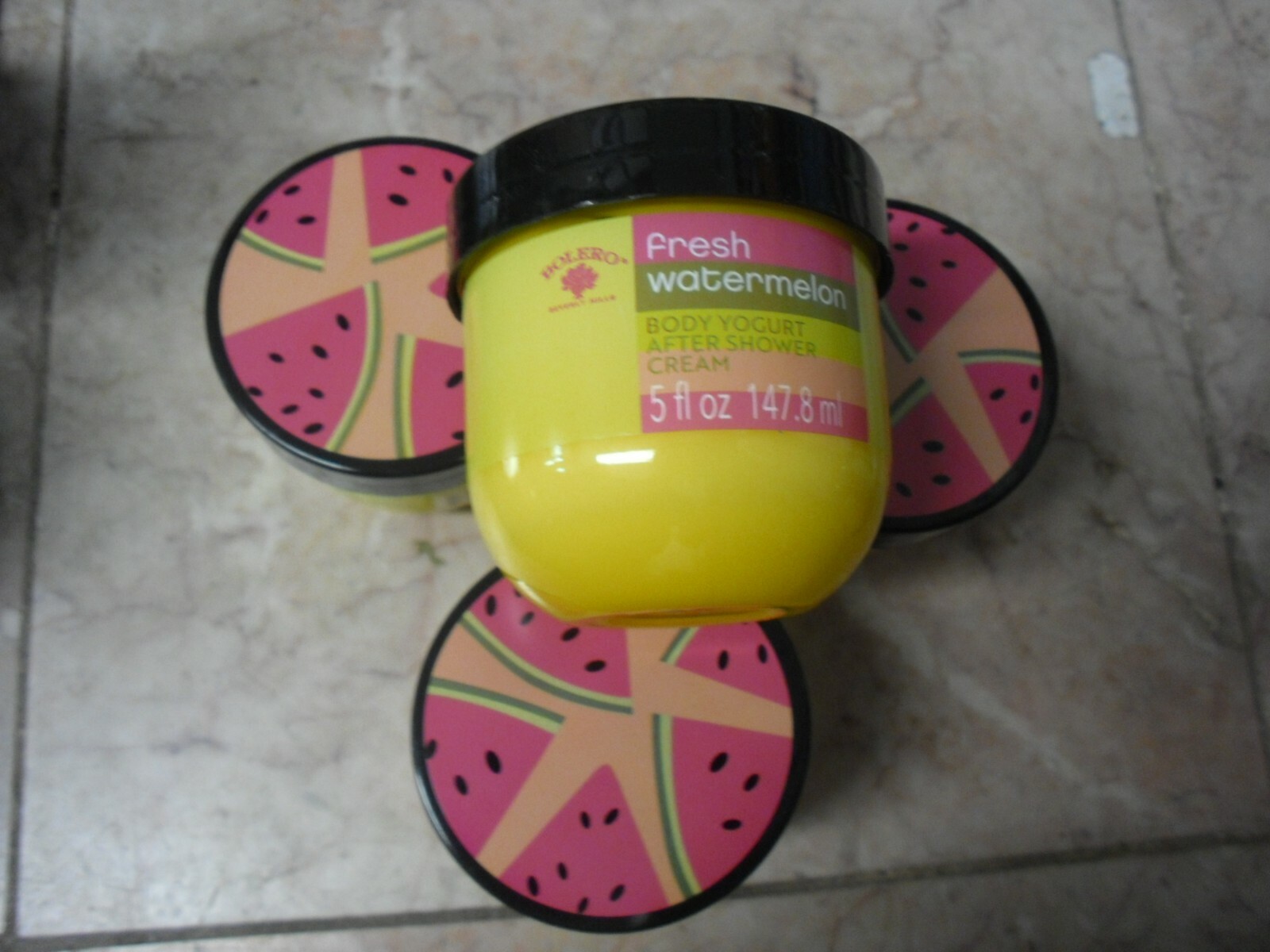 New ! 4 X 5 fl oz Bolero Fresh Watermelon Body Yogurt After Shower