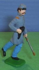 TOY SOLDIERS METAL AMERICAN CIVIL WAR CONFEDERATE OFFICER MARCHING 54 MM