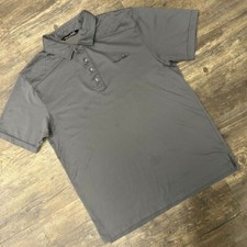 Travis Mathew Polo Shirt Men Size Large Gray Pima Cotton Blend 126 