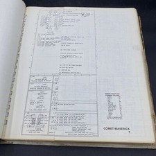 1977 Ford Comet Maverick Wiring Diagrams Electrical Foldout Sheets Original