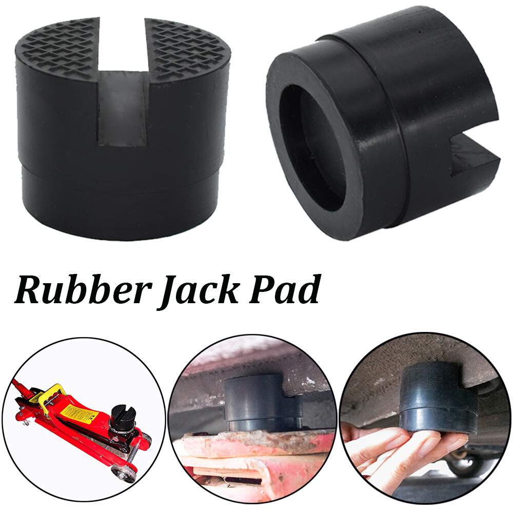 2pcs Universal Rubber Slotted Jack Pad Frame Rail Protector Car Lifting