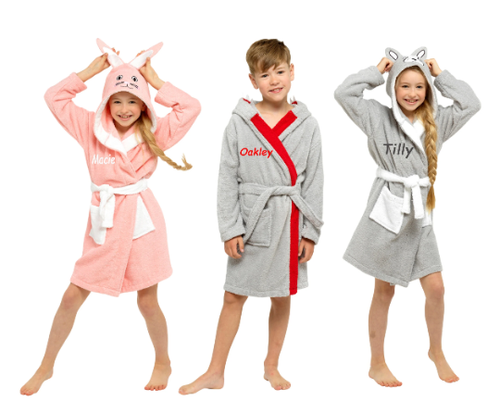 personalised terry towelling bathrobes