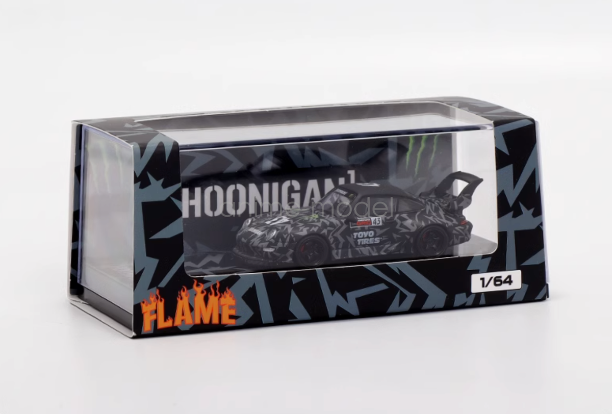Flame 1:64 Scale Black RWB 993 Hoonigan #43 Sports Diecast