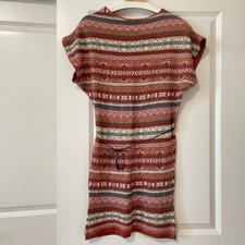 Natura, cooper color sleeveless sweater mini dress women. Size M.