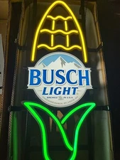 Busch Light beer Corn cob led light up sign Tractor Farm Man Cave Game Room New