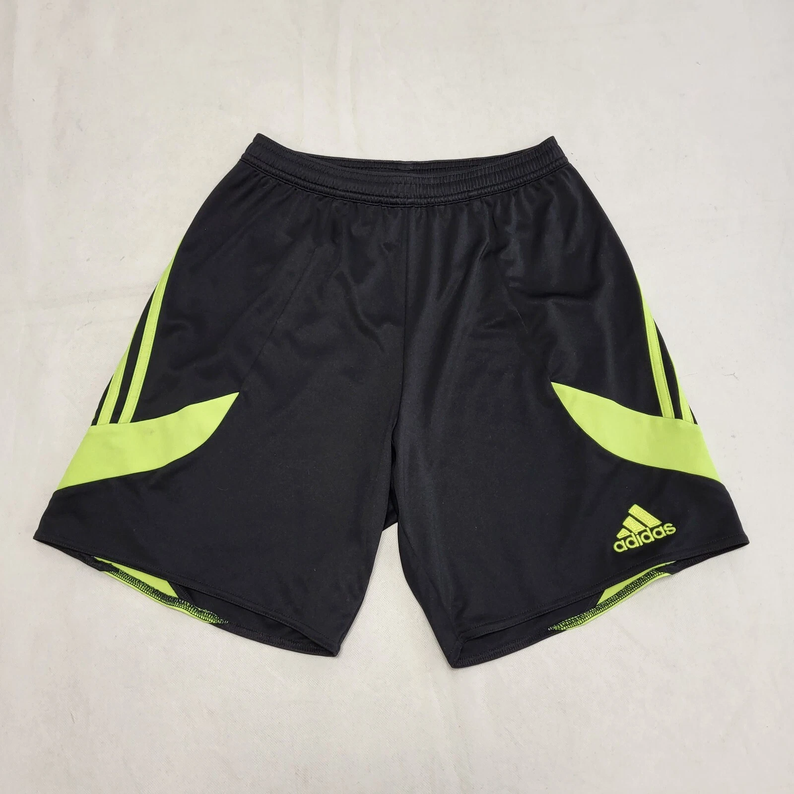 VV233 PANTALONCINO SPORTIVO UOMO ADIDAS NERO GIALLO CON COULISSE UK S W30