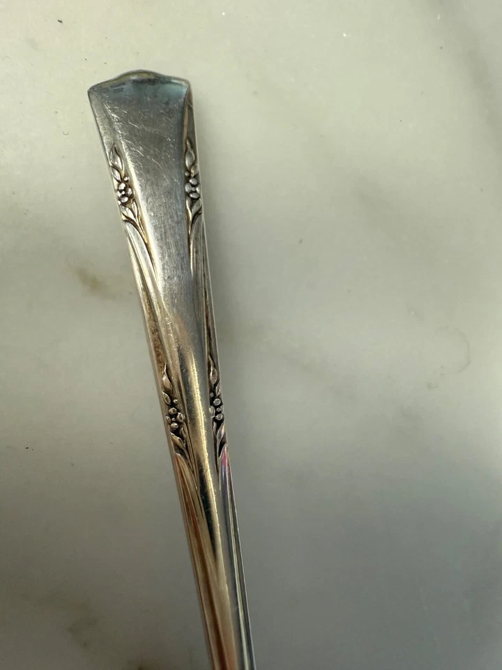 Horquilla de limón Gorham “Greenbrier” 1938 plata esterlina 3 dientes sin mongramos 4,5” Foto 4 de 4