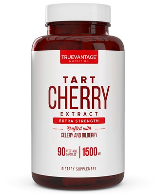 Extra Strength Tart Cherry Extract 1500mg Plus Celery Seed and Bilberry Extract