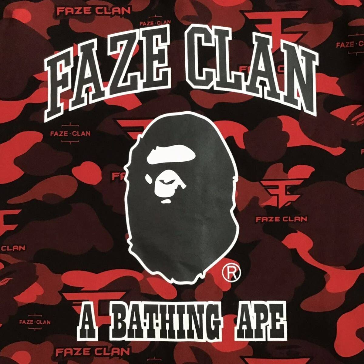 2XL BAPE × FAZE CLAN full zip hoodie Red A Bathing Ape Size XXL | eBay