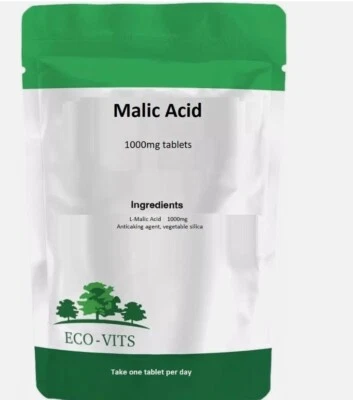 ECO-VITS Malic Acid 1000mg Tablets – Energy Production & Muscle Health Support