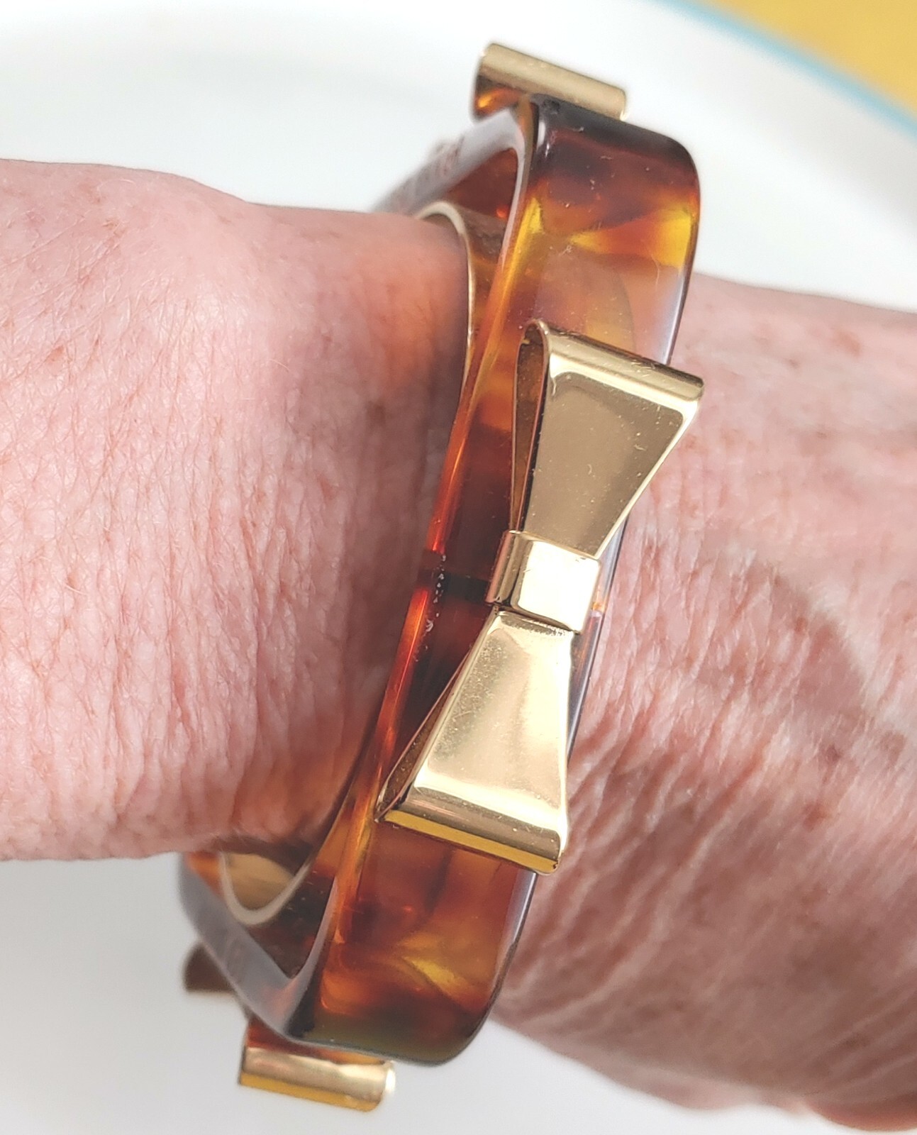 Ted Baker Tortoise Shell Bows Bangle Bracelet - image 4