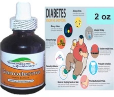 Ganoderma  reishi LIQUID EXTRACT SUPPLEMENT Blood Sugar Levels Fast Acting 60 ML