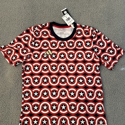 Adidas MLS x Marvel Captain America Men's Sz M Soccer Jersey