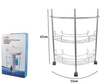 x Scaffale Mobiletto Carrello Sottolavabo Sotto Lavandino Bagno 2 Ripiani dfh