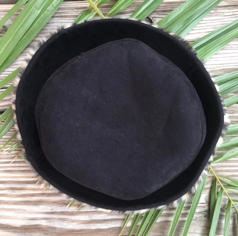 Sombrero Betmar Forrado de Piel Sintética Negro Leopardo Lujo Foto 4 de 4