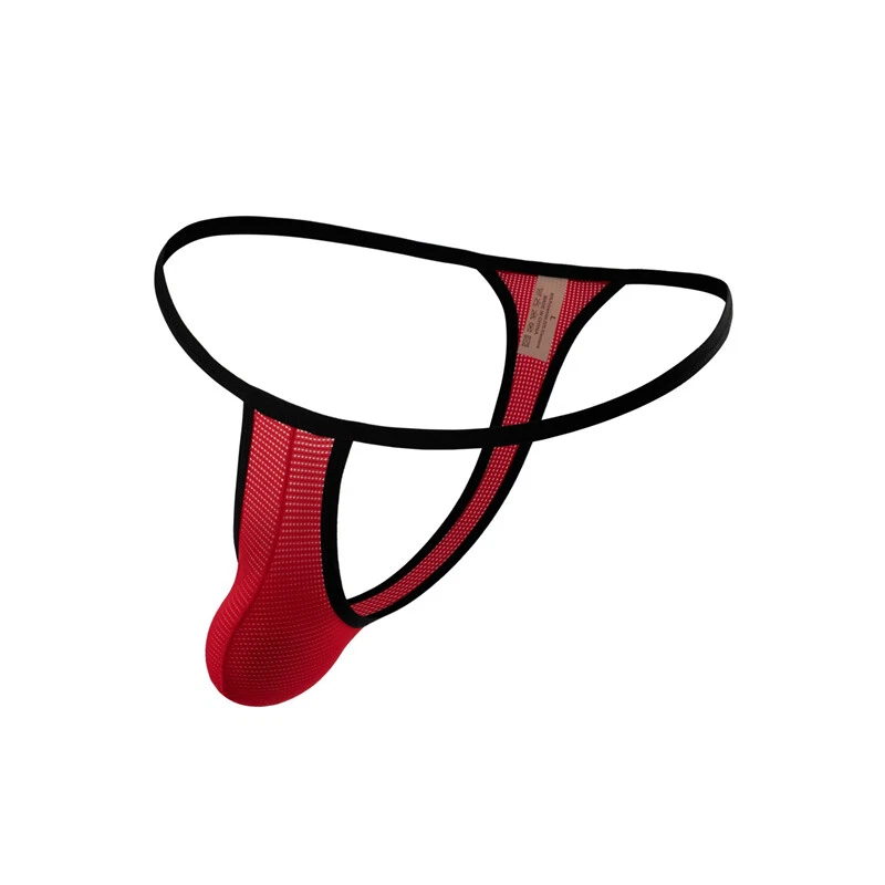 3PCS Men T-back Briefs Underwear Thong G-string Panties Mesh See-through Pouch - Image 4 of 4