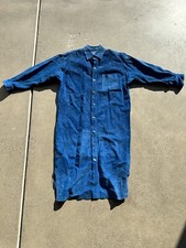 Vintage Blue Genuine Leather Dress / Coat Size 6