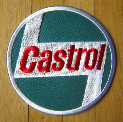 Aufnäher / Aufbügler/ Patch: CASTROL Oil - Logo Auto Motorsport Motorenöl Racing