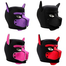 Dog Mask Full Head Hood Cosplay Prop