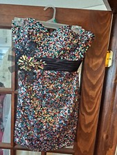 Size 6 Designer Dress By Alyce of Paris, Strapless, Sequined, Formal or Prom,